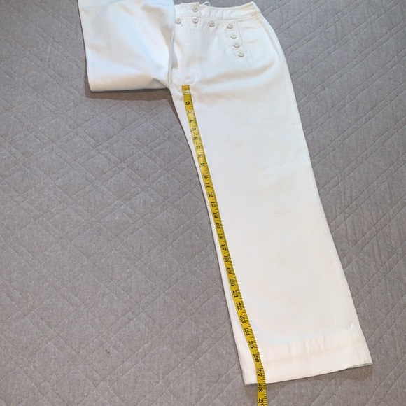 Lauren Ralph Lauren Jeans Co. White Wide Leg Sailor Jeans, 100% Cotton, Size 4 - Picture 11 of 16
